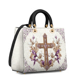 Catholight Faith &amp; Florals Damen-Ledertasche