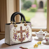 Catholight Faith &amp; Florals Damen-Ledertasche
