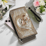 Catholight  Heavenly Grace in Radiant Splendor - Leather Wallet Purse