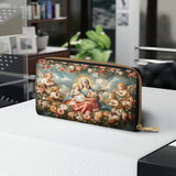 Catholight  Halo Of Roses Leather Wallet Purse
