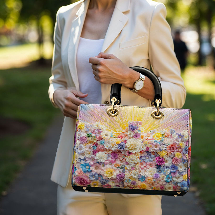 Catholight Floral Resurrection Damen-Ledertasche