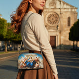 Catholight Divine Ascension: Die himmlische Umarmung Leder-Umhängetasche