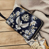 Catholight Andachtsbuch „Der Heilige Geist und die Lilie“ – Ledergeldbörse