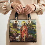 Katholische Ledertasche „St. Johannes der Täufer, Hirte“