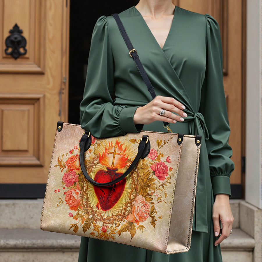 Catholight  Sacred Heart of Grace Leather Bag