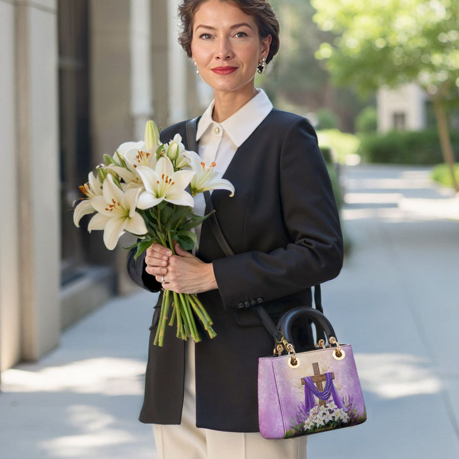 Catholight Faithful Bloom Damen-Ledertasche