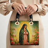 Catholight Roses of Guadalupe Damen-Ledertasche