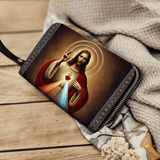 Catholight  A Testament of Grace and Compassion - Leather Wallet Purse