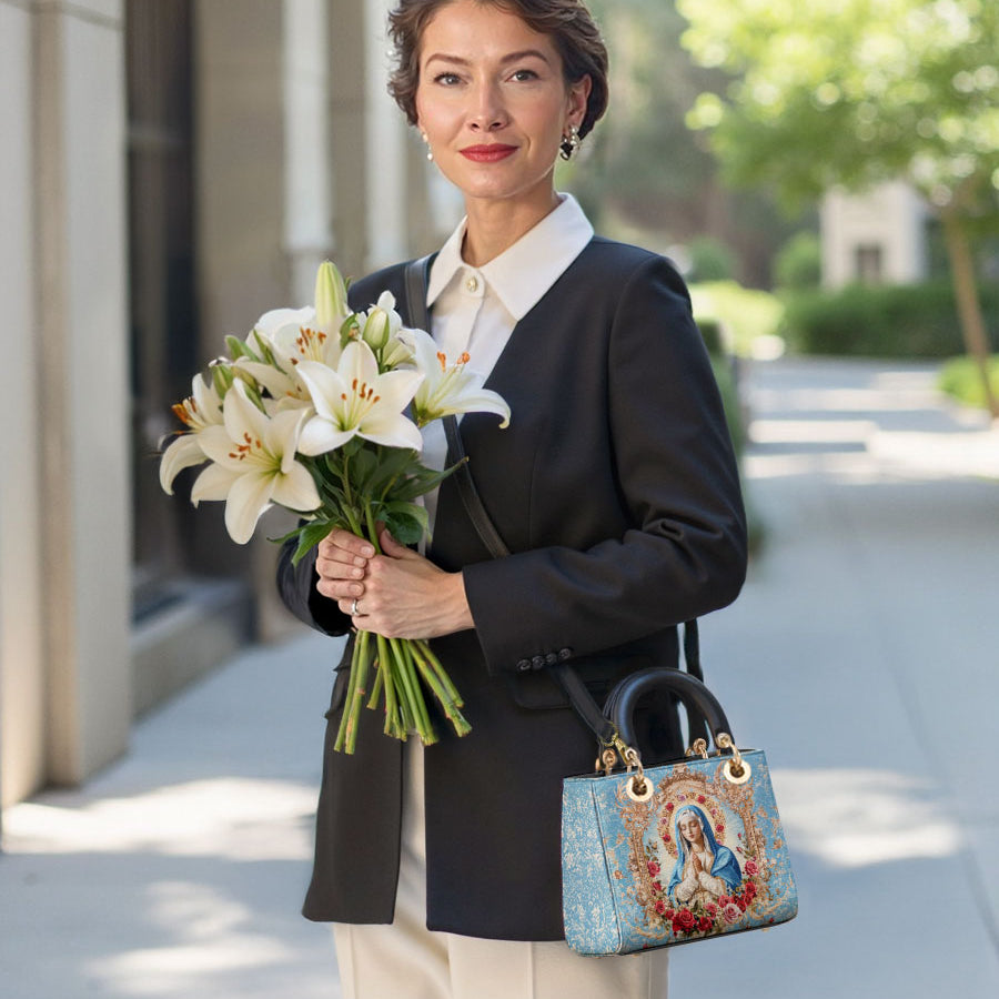 Katholische Ledertasche „Unsere Liebe Frau der Gnade“