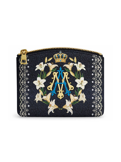 Catholight Crown Of Grace Leather Rosary Pouch