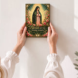 Catholight Halo Of Roses Devotional Wooden Art Quote