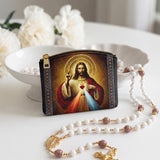Catholight A Testament of Grace and Compassion Leather Rosary Pouch