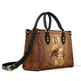 Catholight Lady Of Mount Carmel Personalized Leather Bag