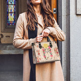 Katholische Rosen des Rosenkranzes Ledertasche