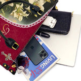 Katholische Lilien des Glaubens Ledertasche