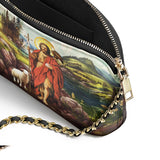 Catholight Saint John The Baptist Shepherd Leather Crossbody Bag