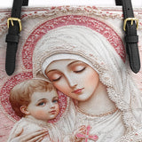 Catholight Sacred Serenity: Die zarte Umarmung der Madonna – Ledertasche