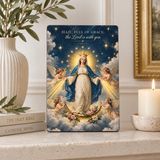 Catholight The Queen of Heaven Devotional Wooden Art Quote