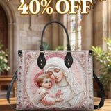 Catholight Sacred Serenity: Die zarte Umarmung der Madonna – Ledertasche