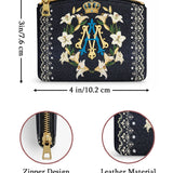 Catholight Crown Of Grace Leather Rosary Pouch