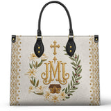 Catholight Holy Family Monogram Leather Bag