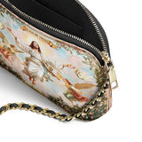 Catholight In God We Trust Leder-Umhängetasche