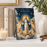 Catholight The Queen of Heaven Devotional Wooden Art Quote