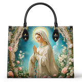 Katholische Lady of Lourdes Ledertasche