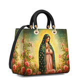Catholight Roses of Guadalupe Damen-Ledertasche
