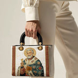 Katholische Ledertasche „St. Peter der Ehrfurcht“ für Damen