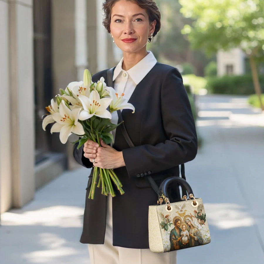Katholische Ledertasche Heilige Familie Heilige Jungfrau