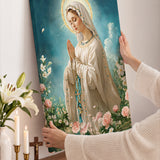 Catholight Lady Of Lourdes Canvas Wall Art