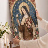 Catholight St. Thérèse of Lisieux Shower of Roses Canvas Wall Art