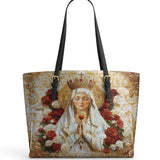 Catholight Lady of Fatima Elegante Ledertasche