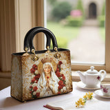 Catholight Lady of Fatima Elegance Damen-Ledertasche