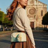 Catholight  Divine Mother’s Embrace Leather Crossbody Bag
