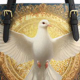 Catholight Taube des ewigen Lichts Personalisierte Ledertasche