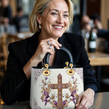 Catholight Faith &amp; Florals Damen-Ledertasche