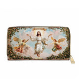 Katholische Ledergeldbörse „In God We Trust“