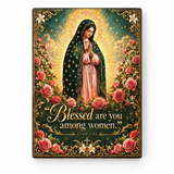 Catholight Halo Of Roses Devotional Wooden Art Quote