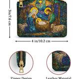 Catholight Holy Nativity Leather Rosary Pouch