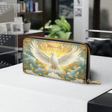 Catholight  Grace of the Holy Spirit Personalized Leather Wallet Purse