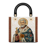 Katholische Ledertasche „St. Peter der Ehrfurcht“ für Damen