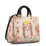 Katholische Rosen des Rosenkranzes Damen-Ledertasche