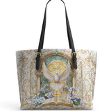 Catholight  Sanctuary of the Holy Spirit  Leather Tote Bag
