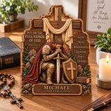 Catholight Wooden Faith Block - Armor of God Saint Michael