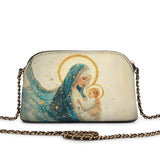 Catholight  Divine Mother’s Embrace Leather Crossbody Bag
