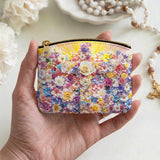 Catholight Floral Resurrection Leather Rosary Pouch