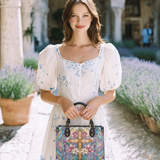 Catholight Floral Cross Radiance Ledertasche