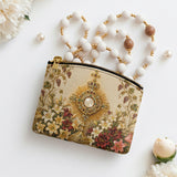 Catholight Eucharistic Bloom Leather Rosary Pouch